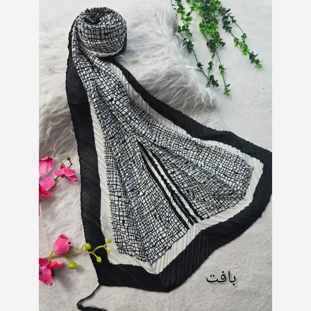 شال کالکشن بهار پلیسه ژاکارد ابعاد 51*200 رنگبندی متنوع فری سایز