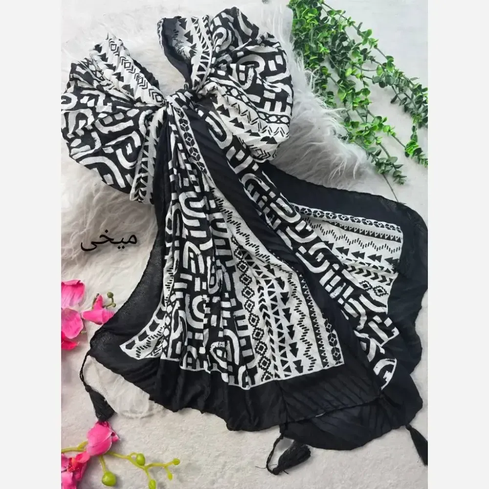 شال کالکشن بهار پلیسه ژاکارد ابعاد 51*200 رنگبندی متنوع فری سایز