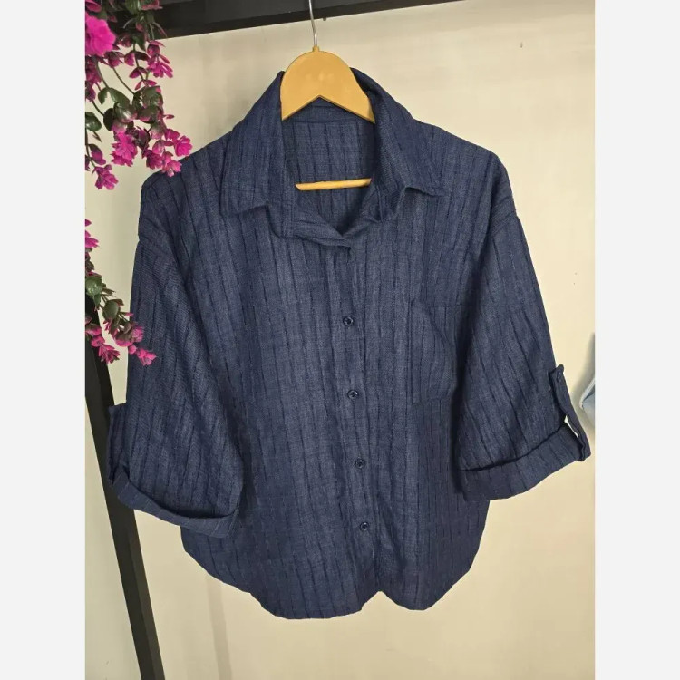 شومیز درسا شانتون ژاکارد برجسته فری سایز 36 تا 46 شیک و خنک بدون چروک