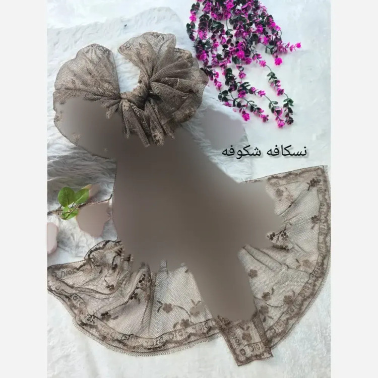 شال تور دانتل با حاشیه دانتل طرحدار در رنگ بندی متنوع سایز فری ابعاد 180*70
