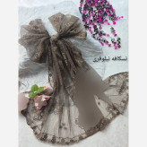 شال تور دانتل با حاشیه دانتل طرحدار در رنگ بندی متنوع سایز فری ابعاد 180*70