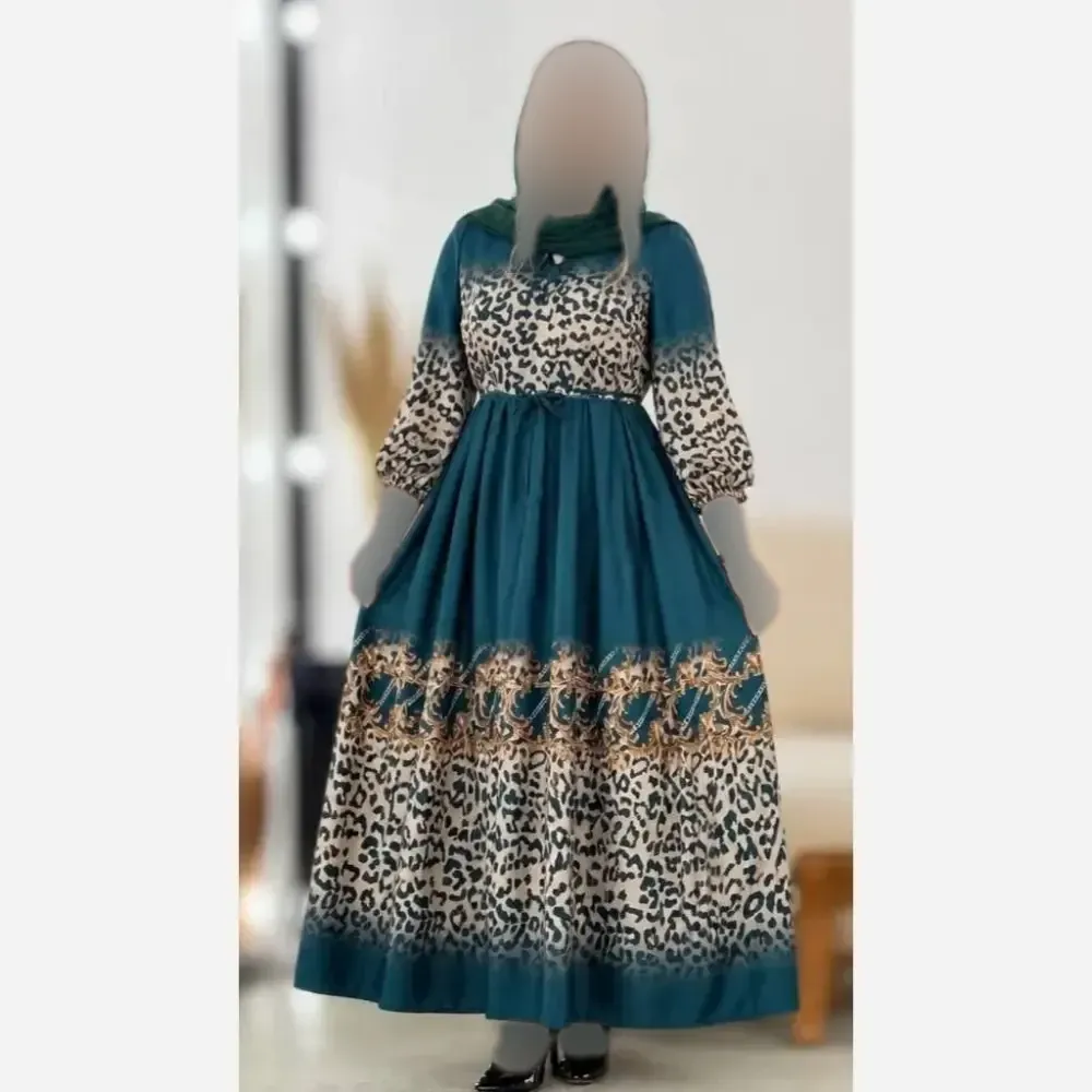مانتو ساحلی زعفران بوگاتی زنانه فری سایز کرم کله غازی قد 130 سانت