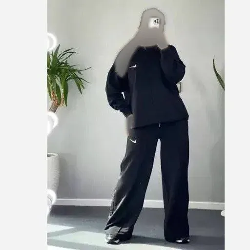 ست اسکار پنبه توکرکی زنانه فری سایز مشکی