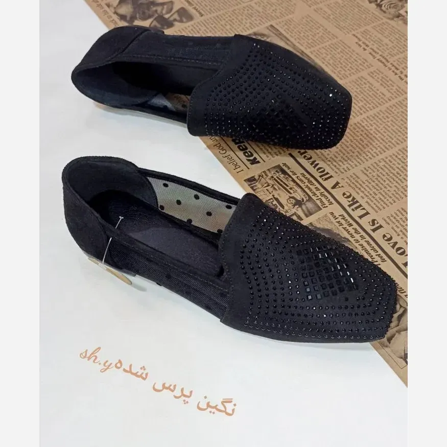 کالج زنانه لمه نگین کوب مربعی کفی طبی زیره دلتا مشکی