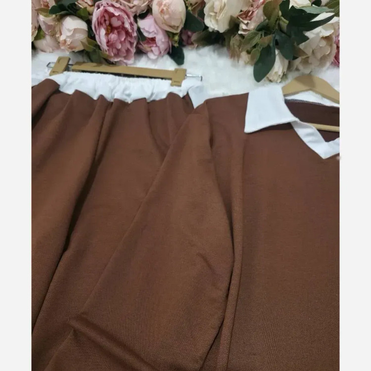 ست بلوز شلوار پاپیونی آوینا گلکسی نخ پنبه سایز فری