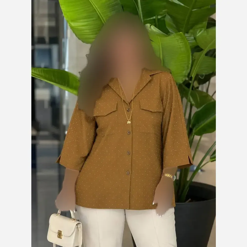 مانتو باکسی ینزی فول نگین فری سایز خنک و تابستانه