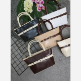 کیف چرمی زنانه اسما مشکی سفید سایز آزاد