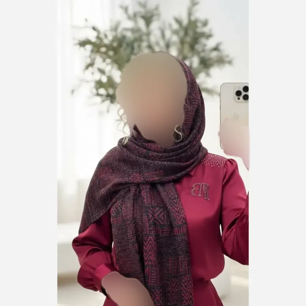 شال کاراج برشکا کریشه سافت شاین دار ایستایی عالی ابعاد 78×190