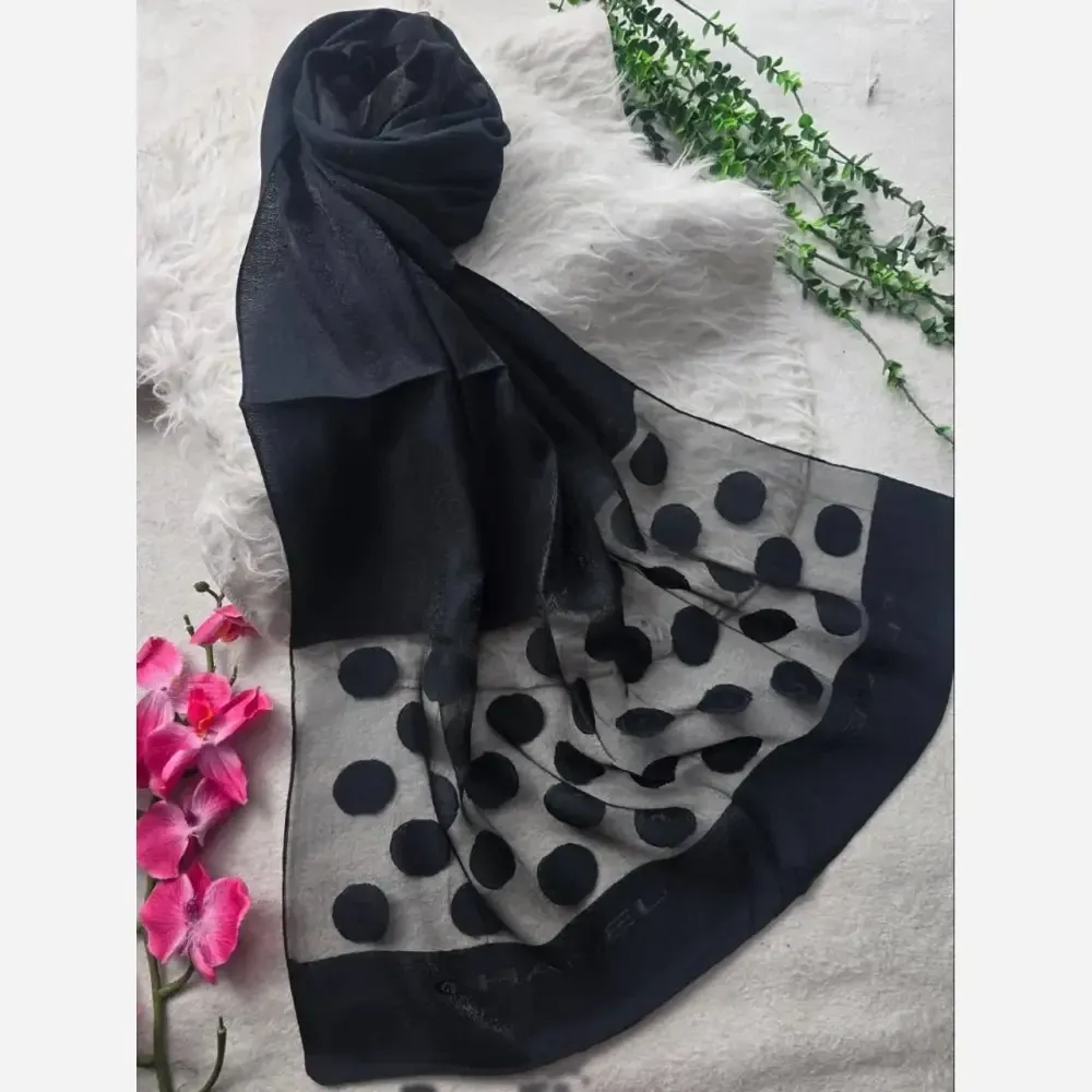 شال طرح شیشه ای ژاکارد دورو مجلسی ابعاد 68x187