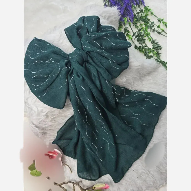 شال سها کریشه درختی ایستایی عالی سرخور شیک مجلسی نگین پرسی ابعاد 60*180