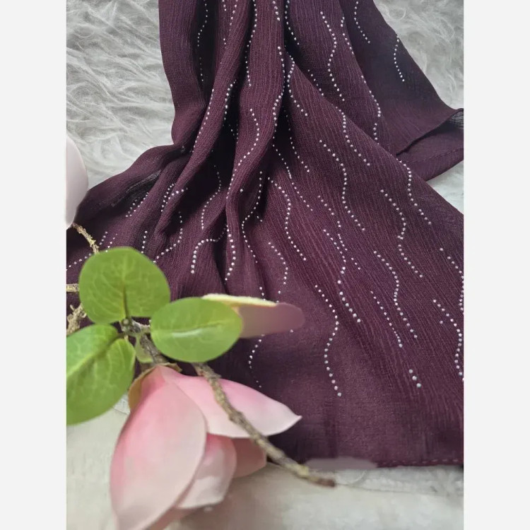 شال سها کریشه درختی ایستایی عالی سرخور شیک مجلسی نگین پرسی ابعاد 60*180