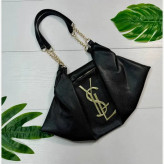 کیف چرم یاشیل زنانه طلایی سایز آزاد 50*25 سانت
