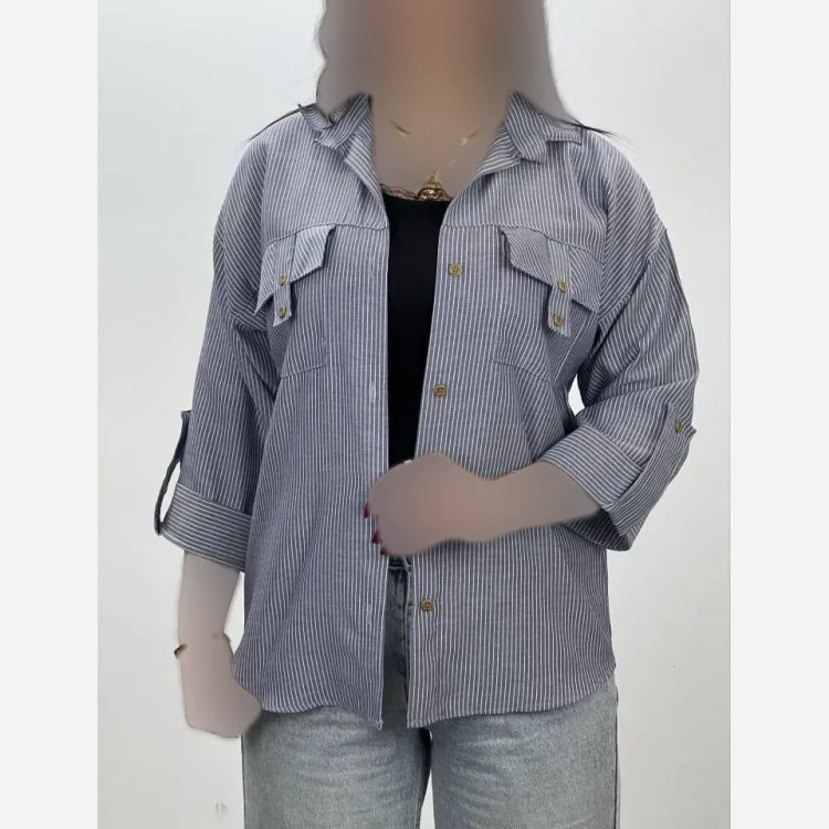 شومیز صلیبی ستاره لنین کتان زنانه فری سایز 36 تا 46