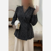 شومیز یقه انگلیسی شادی کرپ بوگاتی فری سایز 38 تا 46