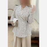 شومیز یقه انگلیسی شادی کرپ بوگاتی فری سایز 38 تا 46