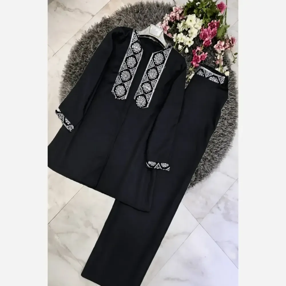کت شلوار بهدوخت پرشین مکانیک فری سایز زنانه طلایی نقره ای