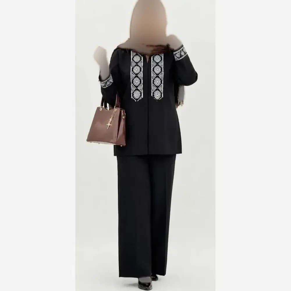 کت شلوار بهدوخت پرشین مکانیک فری سایز زنانه طلایی نقره ای