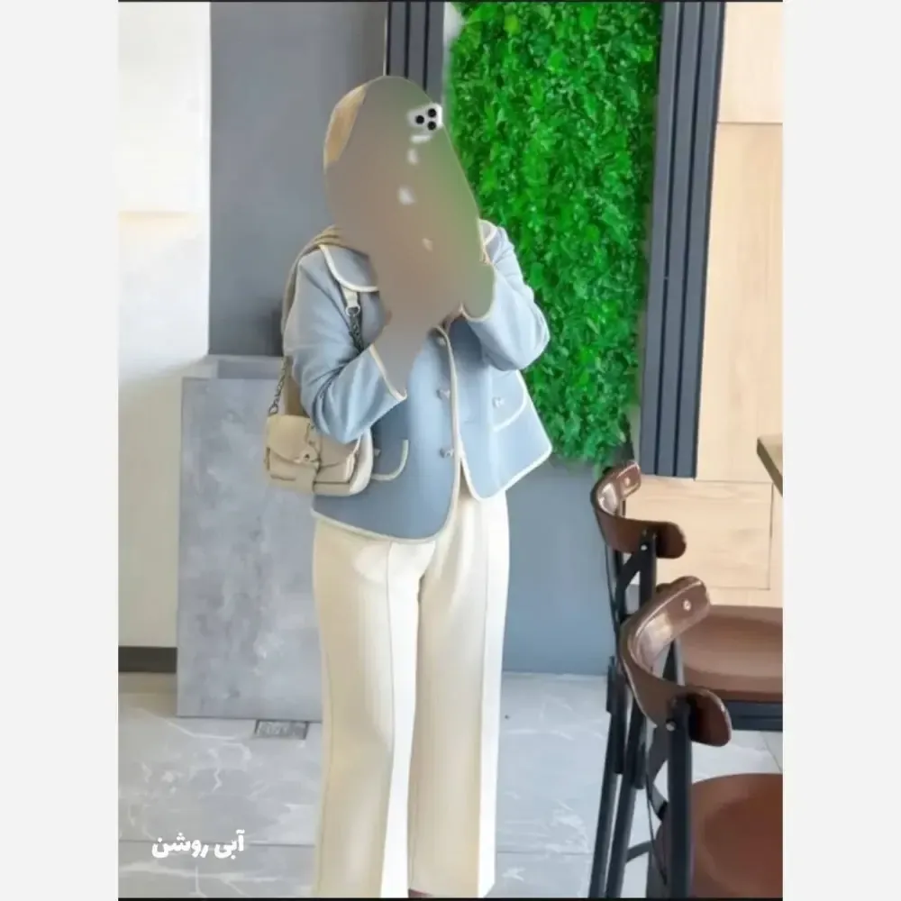 کت و شلوار زنانه مدل لاریس پارچه مازراتی فری سایز تا 46