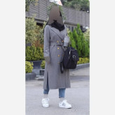 مانتو اسنا زنانه دیپلمات مشکی طوسی سرمه ای سایز یک دو قد 110