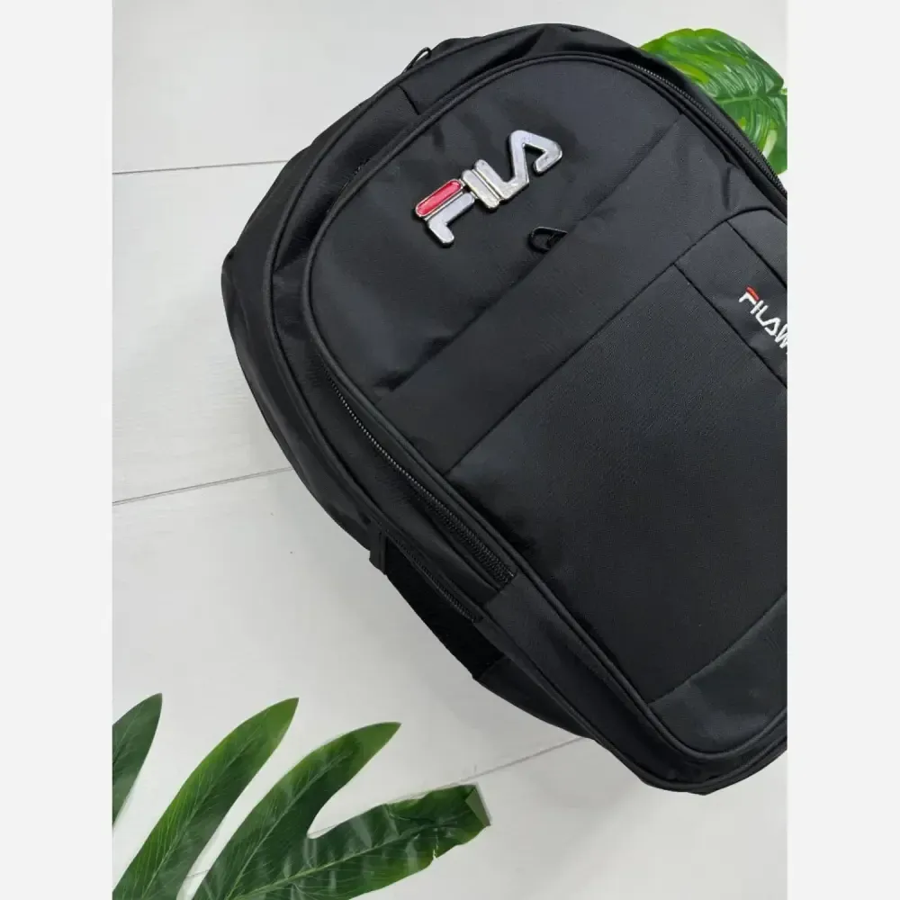 کوله پشتی دبیرستانی برزنتی درجه یک با جای لپ تاپ و دو جیب قمقمه رنگ بندی FILA CAT