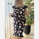 ست تاپ و شلوارک نخی مدل ماریا فری سایز 36 تا 46
