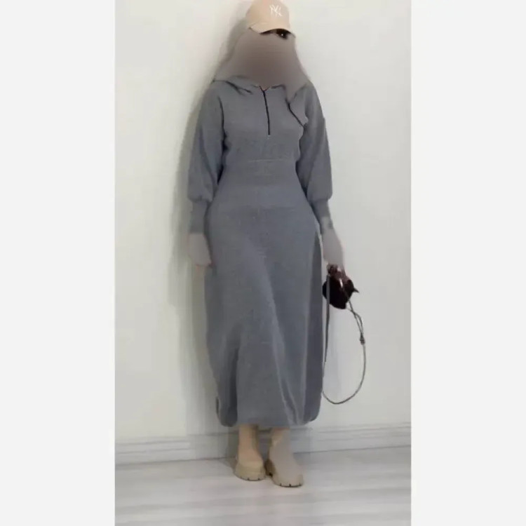 کفتان بافت ساعت شنی زنانه سایز فری38_48 قد 120-125 سانت