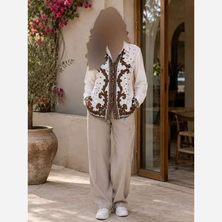 شومیز طرح دار الیزه زنانه درجه یک سایزبندی رنگارنگ