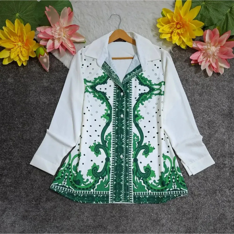 شومیز طرح دار الیزه زنانه درجه یک سایزبندی رنگارنگ