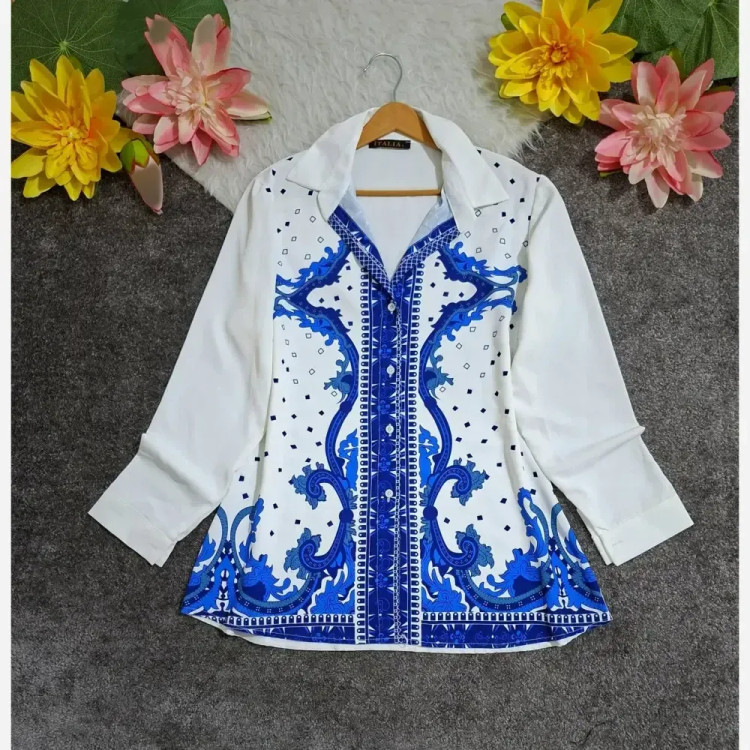 شومیز طرح دار الیزه زنانه درجه یک سایزبندی رنگارنگ