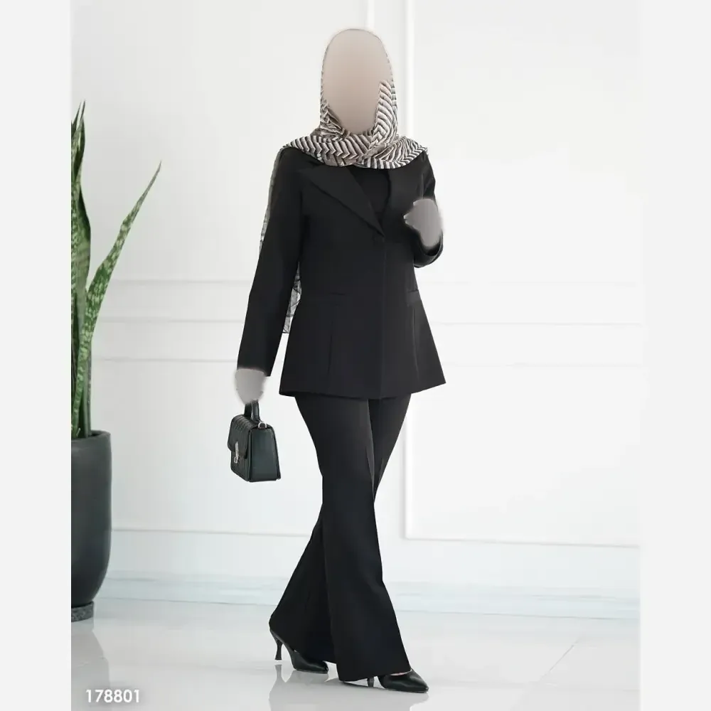 کت تک مشکی مازراتی زنانه شیک مناسب مهمانی و استایل روزمره با تنخور عالی