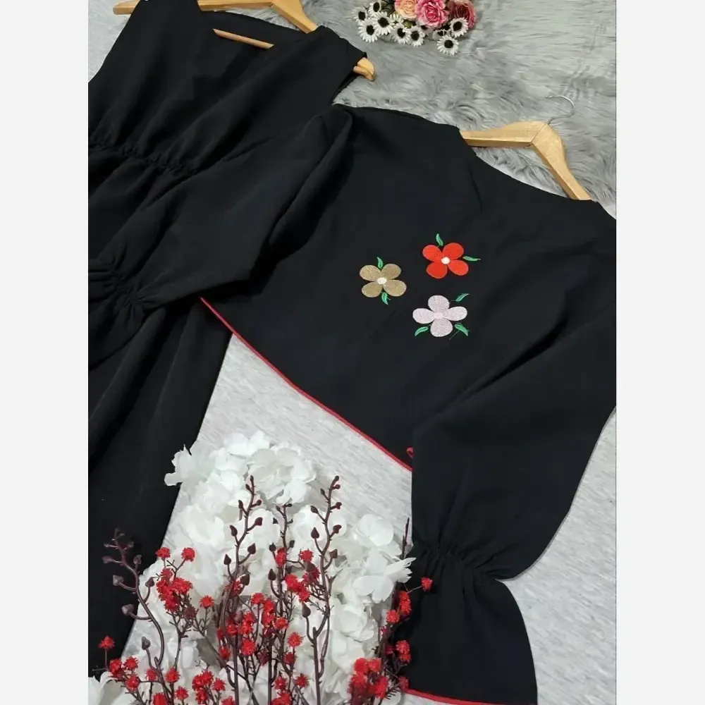 کت و سارافون گلدوزی نیایش مازراتی مشکی فری سایز