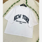 تیشرت باکسی زنانه مدل NEW YORK 1993 جنس سوپر پنبه فری سایز