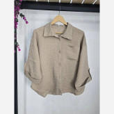 شومیز تک جیب لنین کوکدوزی فری سایز 36 تا 46