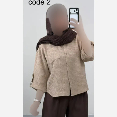 شومیز تک جیب لنین کوکدوزی فری سایز 36 تا 46