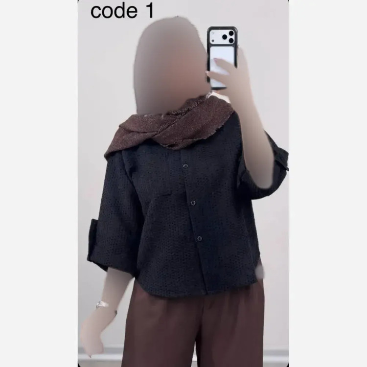شومیز تک جیب لنین کوکدوزی فری سایز 36 تا 46