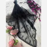 مینی پروانه تور مخمل کوبی فری سایز ابعاد 75 در 75 رنگبندی متنوع
