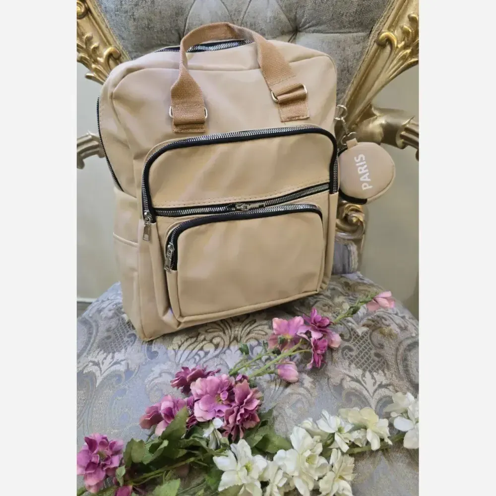 کوله پشتی زنانه مدل زرین جنس نانسی ضد آب رنگ مشکی