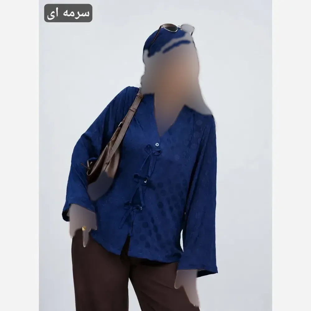 ست مانتو و اسکارف رابرت کریشه شیمر وارداتی فری سایز