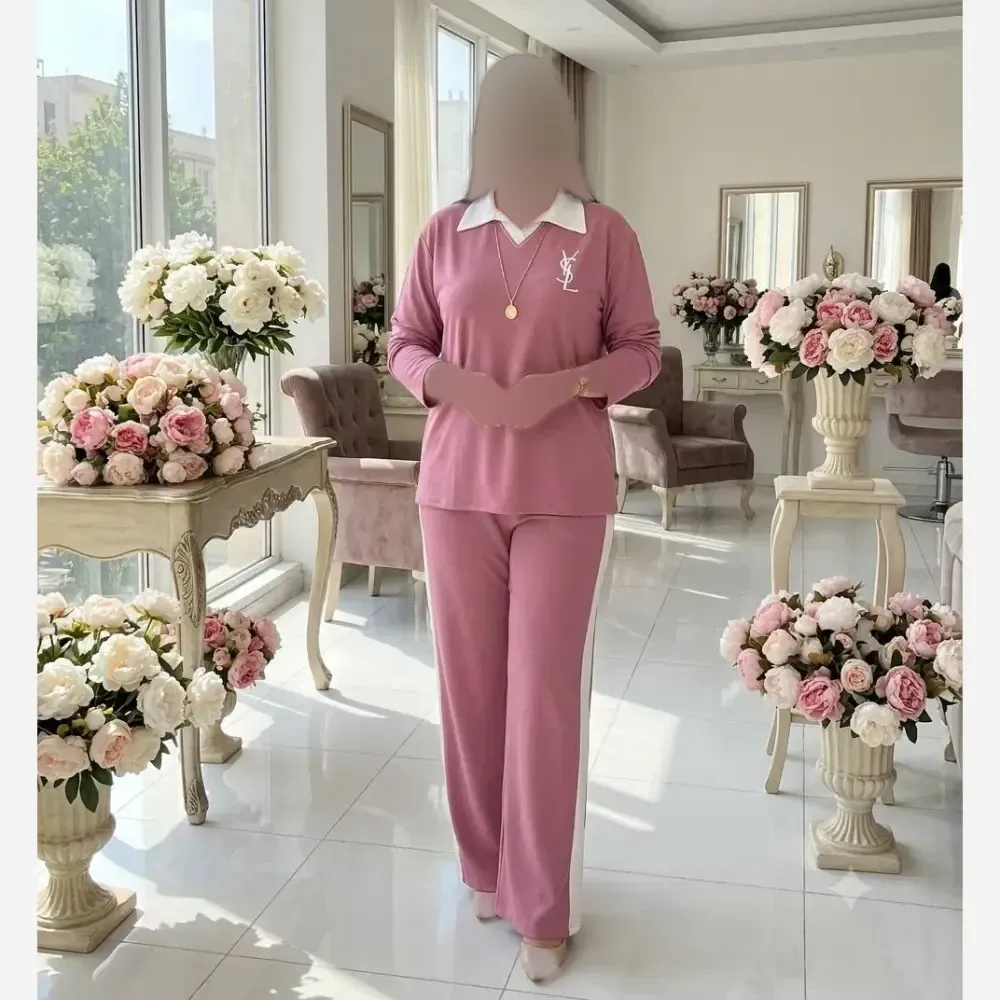 ست کژوال زنانه سناتور جنس گلکسی نخ پنبه سایز فری 38 تا 48