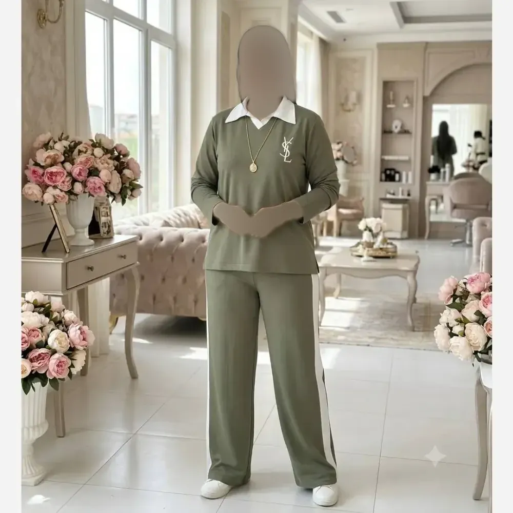 ست کژوال زنانه سناتور جنس گلکسی نخ پنبه سایز فری 38 تا 48