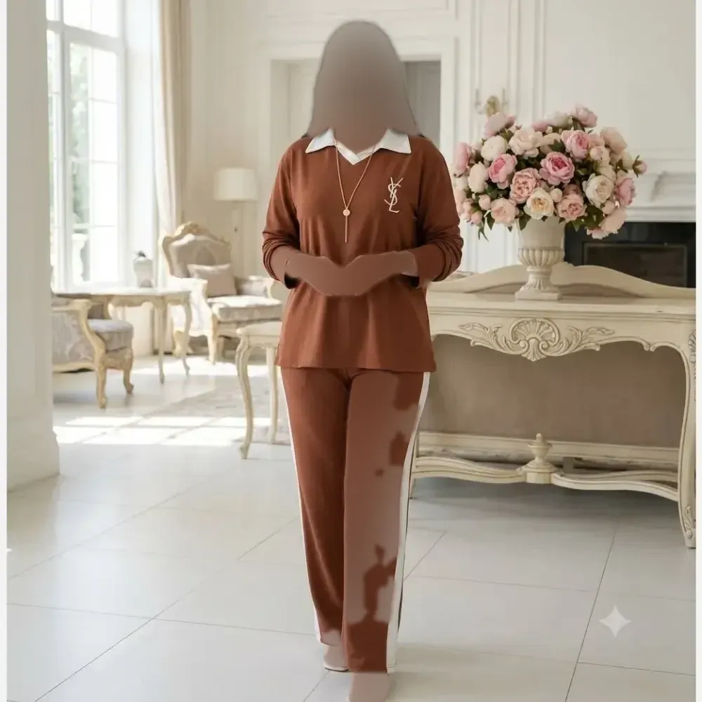 ست کژوال زنانه سناتور جنس گلکسی نخ پنبه سایز فری 38 تا 48