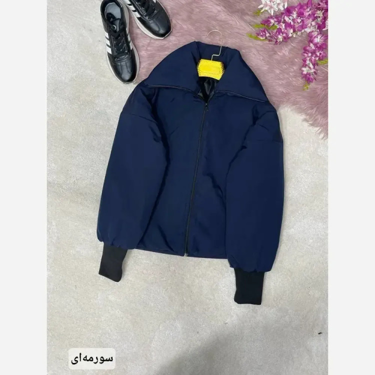 کاپشن کتان شارلوت سرمهای آستر پشم شیشه فری سایز