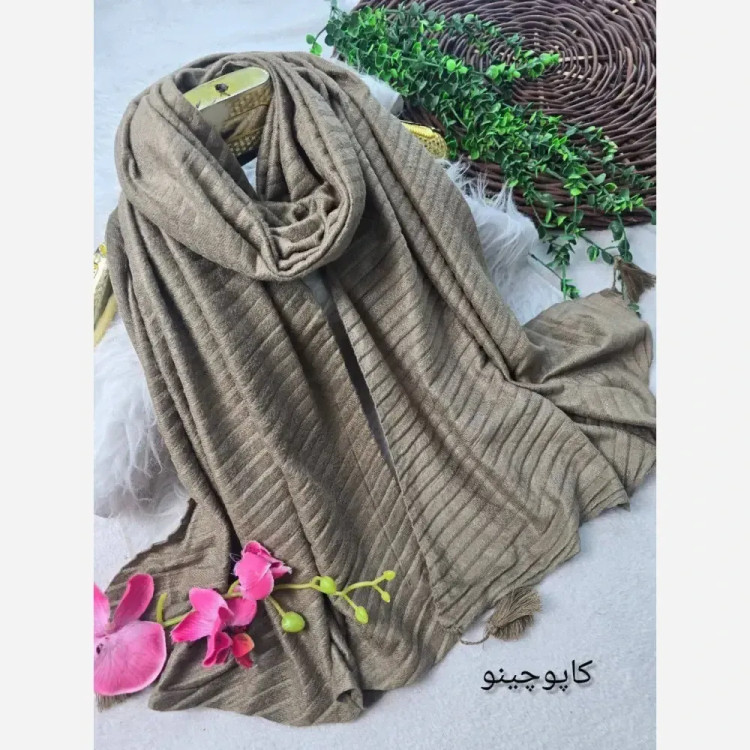 شال مخمل پلیسه چهار فصل ابعاد 192 در 65 سانتی متر