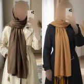 شال مخمل پلیسه چهار فصل ابعاد 192 در 65 سانتی متر
