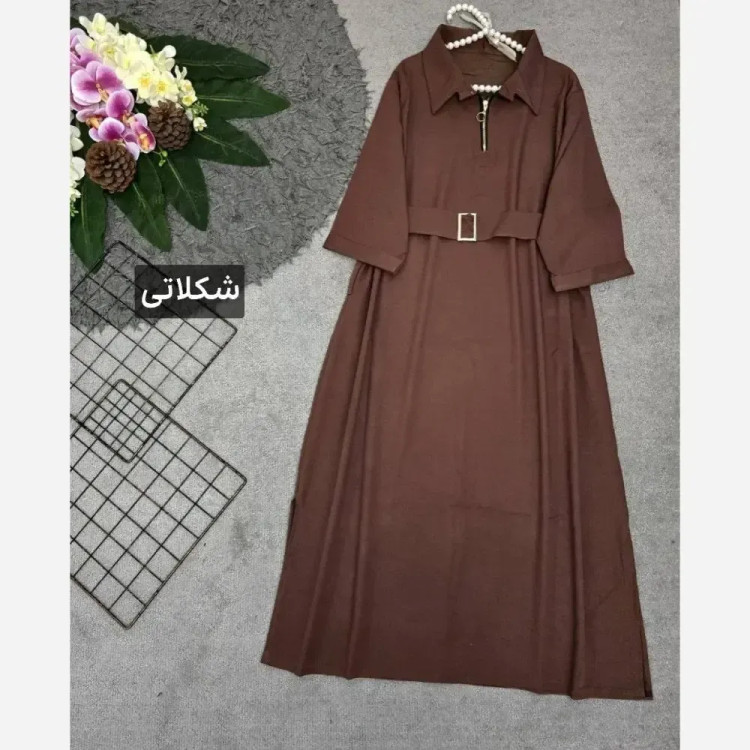 عبا مدل نازیلا جنس تنسل اعلا فری سایز کمربنددار