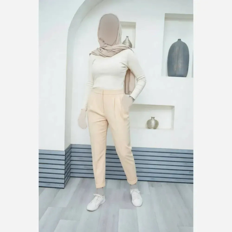 شلوار مام استایل شانتون درجه یک زنانه