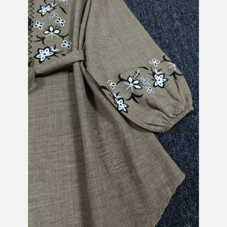 شومیز شانتون اعلا طرحدار کمربندار فری سایز آبی نسکافه ای استخوانی سبز