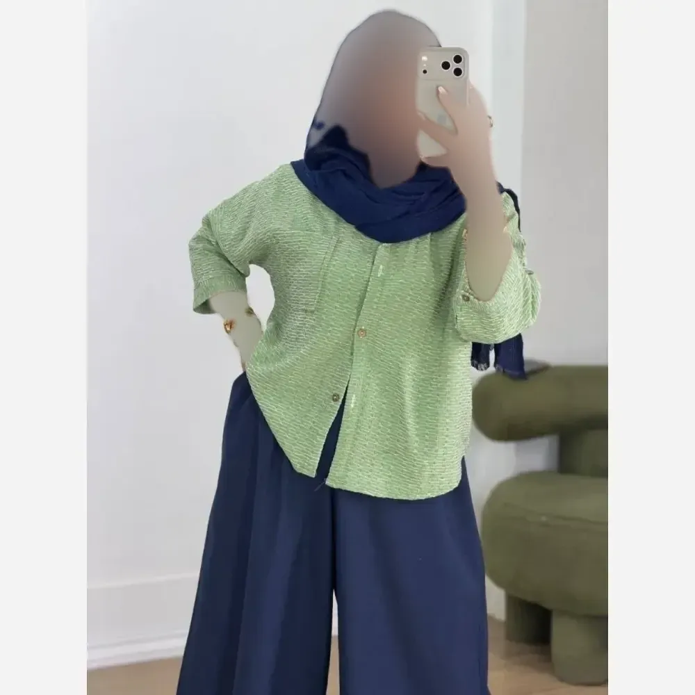 شومیز مانتویی باکسی شفق جنس مراکشی اعلا فری سایز تا 46 رنگ کرم نسکافه ای مشکی سدری