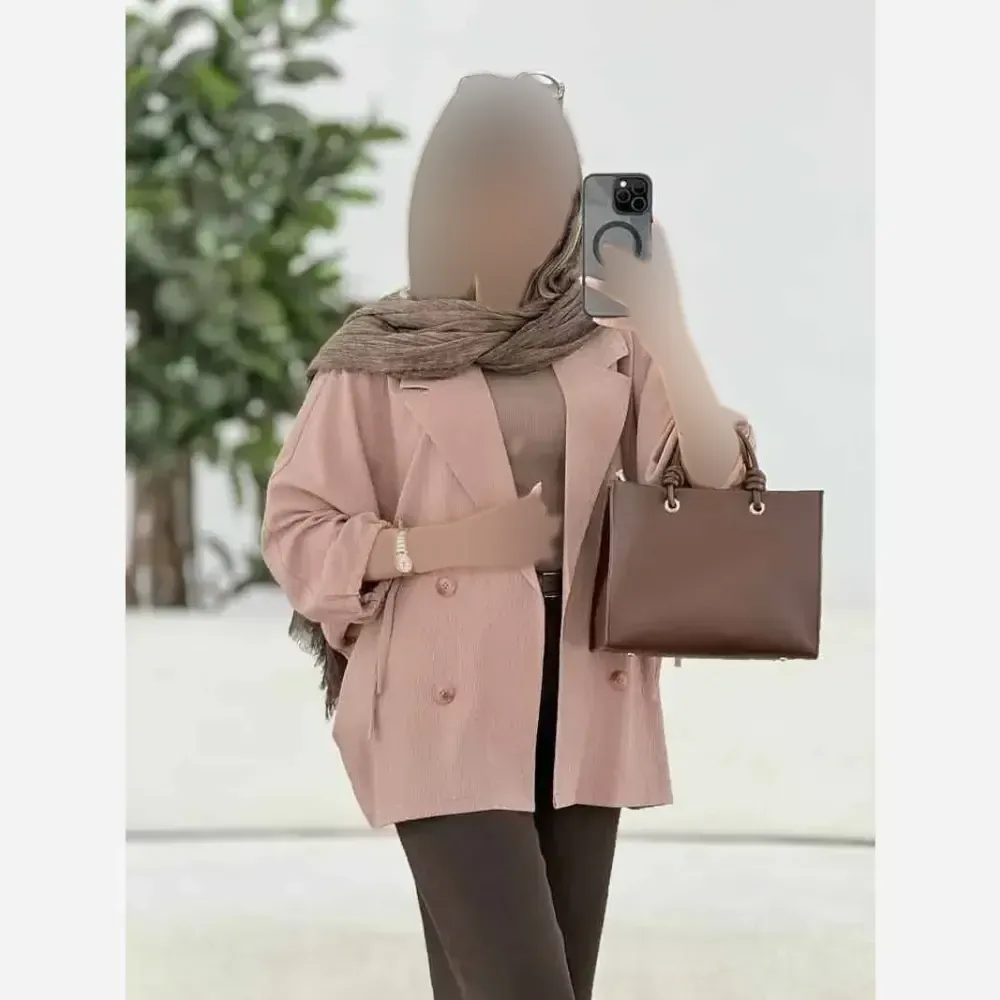 کت آستین بندی لنین شسته شده اعلا فری سایز رنگی