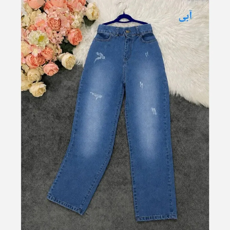 شلوار نیم بگ پشت کش جین درجه یک